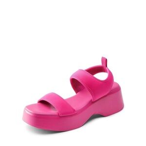 Dream Pairs Womens Pink Platform Sandals Velcro Strap Comfort Shoes Size 9 Y2K